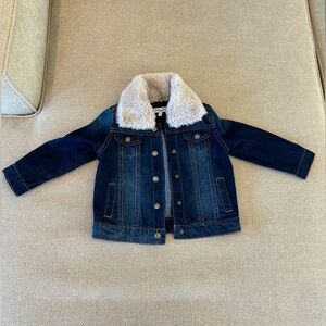 Splendid Toddler Unisex Denim Jean Jacket with Faux Fur 18-24 months